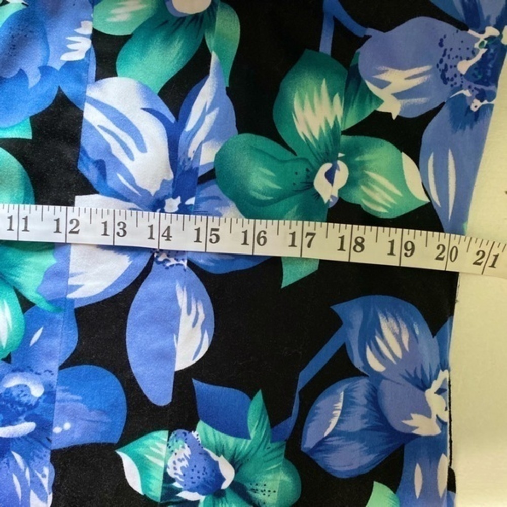 KIM ROGERS Floral shift Dress Black blue green XL - Picture 5 of 8